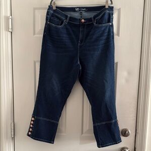Rafaella Blue Ankle Cropped Jeans with Stylish Hem